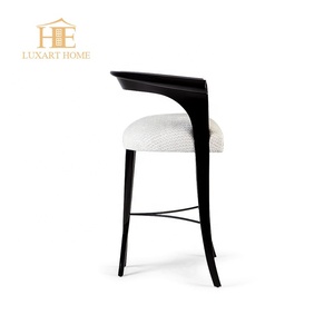 Taburetes Blancos Comerciales, Sillas de Bar, Taburetes de Bar Modernos de Lujo con Estructura de Madera y Tapicería <span class=keywords><strong>Industrial</strong></span> para Isla de Cocina - Product Image 2