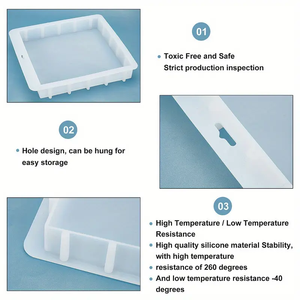 3000ML Square Silicone <b>Mold</b> - 101.44oz Large Cube Casting Tool for DIY Handmade Soap, Resin Jewelry, <b>Candle</b> & Wax Creations - Product Image 4