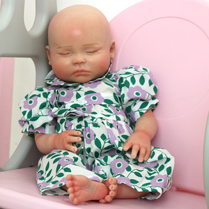 Boneka Silikon Penuh untuk Bayi Perempuan, 46 Cm 18 Inci Hislanic Bambole Munecas De Reborn Boneka Bayi Gadis Yang Menawan - Product Image 3