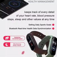 Bracelet intelligent étanche OEM M5 ABS/Plastique BT pour le sport, avec suivi de la fréquence cardiaque, de l'oxygène sanguin, de la pression artérielle, podomètre et suivi du sommeil