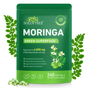 SOLOTREE Unterstützt den Allgemeinen Wohlbefinden Moringa-Blattextrakt-Softgel Liefert Antioxidantien Pflanzenextrakt Moringa-Blattextrakt-Softgel - Product Image 1