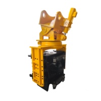 Marteau vibrant hydraulique à prise latérale Wisdomox pour excavatrice, moteur haute puissance, pompe, pour piquage de palplanches en emplacement bas