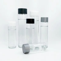 Botella de Agua de Vidrio Voss Personalizada con Logotipo Promocional, Frasco de Vidrio Transparente Esmerilado con Impresión, Disponible en 300ml, 350ml, 400ml