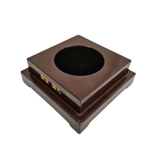 Ornements de bureau de style chinois sur mesure, artisanat, statues de Bouddha sculptées, bases en bois massif à collectionner, directement - Product Image 4