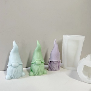 DIY 3D Christmas Snowman Candle Mold Silicone Soap Mold Christmas Santa Claus DIY <b>Craft</b> Art Handmade Soap Candle Wax Mould - Product Image 1