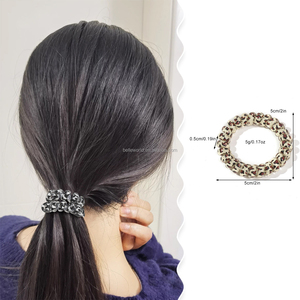 BELLEWORLD porte-carte en papier personnalisé pour queue de cheval attache-cheveux pour femmes filles plaid coeur imprimé léopard fil de téléphone bandes de cheveux - Product Image 2