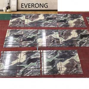 Natural Verde Luana <span class=keywords><strong>Marmol</strong></span> Cipollino Ondulato Mármol Majestuoso Océano Púrpura Paisaje Verde Serpentina Losa Azulejo Encimera - Product Image 2