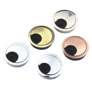 Round Cable Management <b>Box</b> Zinc Alloy Desk Hole Cover 35 50 53 60 80mm Office Organizer - Product Image 2