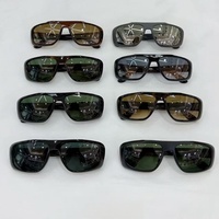 Vente en gros de lunettes de soleil de luxe pour hommes et femmes, de haute qualité, originales, polarisées, verres UV400, monture carrée en acétate, mode