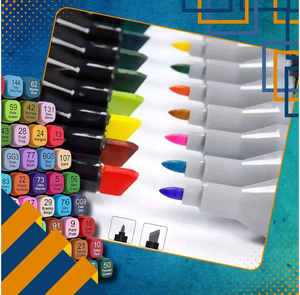 Juego de marcadores de dibujo de boceto de artista de doble cabeza 36 colores con tinta permanente a base de agua y alcohol 6mm marcadores de Arte de doble cabeza - Product Image 2