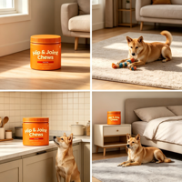 Complément alimentaire à mâcher pour chiens à la glucosamine OEM ODM, pour les hanches et les articulations, améliore la mobilité des chiots aux chiens seniors