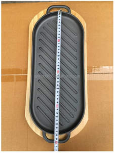 Plancha para carne con bandeja de madera, utensilio de cocina para el hogar - Product Image 3