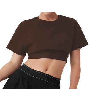 Débardeur court respirant et tendance pour femme avec doublure en maille pour un look urbain cool - Product Image 2