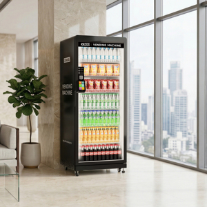 Distributeur automatique de caméras IA XMAI M680, capacité 680L, 4G LTE, gestion des stocks par IA, gestion à distance, <span class=keywords><strong>paiement</strong></span> sans espèces - Product Image 1