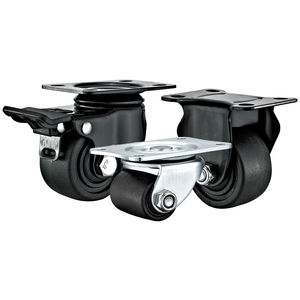 <span class=keywords><strong>1</strong></span>''<span class=keywords><strong>1</strong></span>.2''<span class=keywords><strong>1</strong></span>.5''2''2.5''3 ''Plaque supérieure Profil bas Petites roues Roulettes de réfrigérateur en nylon à centre de gravité bas pour service moyen - Product Image 1