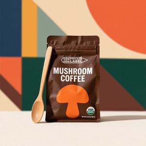 自家ラベルコーヒー心と脳のキノココーヒー複数のキノコが健康的な上昇をブレンド有機キノコインスタントコーヒー - Product Image 6