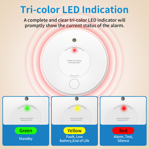 Báo động kết hợp V-COME, báo cháy cảm biến kép 2 trong 1, pin lithium kín 10 năm mà không cần thay thế, máy dò kết hợp - Product Image 4