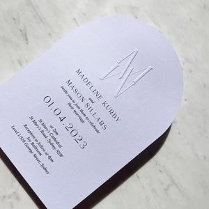 사용자 정의 로고 양각 레터 프레스 인쇄 청첩장-맞춤형 인사말 카드 - Product Image 1