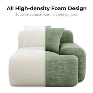 Canapé d'angle moderne en chenille en forme de L, trois places, pour hôtel et salon, durable et écologique - Product Image 3