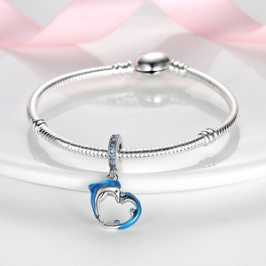 Abalorios de Plata S925 con Diseño de Delfín y Ballena de la Serie Marina, para Joyería DIY, Colgantes, Pulseras, Collares y Accesorios, Venta al por Mayor - Product Image 3