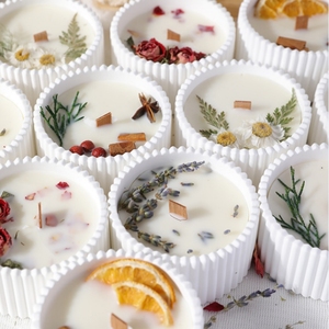 Bougies parfumées esthétiques faites à la main en gypse avec fleurs séchées, idéales pour Pâques, Ramadan, la fête des pères et les dîners romantiques – Meilleures ventes - Product Image 4