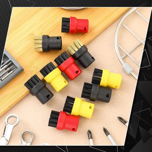 Cabezal de cepillo de nailon con 4 accesorios de latón, repuesto de mopa para superficies duras, compatible con <span class=keywords><strong>Karcher</strong></span> SC1-7 - Product Image 5
