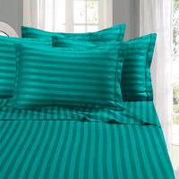 Draps de Lit Rayés en Coton, Draps Plats et Draps Housses Rayés à Couleurs Personnalisables pour Revendeurs