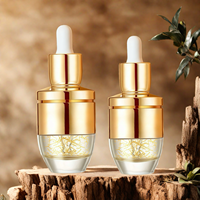 Flacons d'huile essentielle en verre avec couvercle en aluminium de luxe, avec compte-gouttes, 15-100 ml, ensemble de contenants vides pour soins de la peau, pour sérum d'aromathérapie