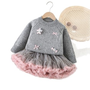 <span class=keywords><strong>Pull</strong></span> en tricot pour filles, automne et hiver 2026, nouveau style coréen, <span class=keywords><strong>petite</strong></span> étoile, couleur unie, jupe moelleuse pour <span class=keywords><strong>petite</strong></span> fille, ensemble deux pièces en <span class=keywords><strong>maille</strong></span> - Product Image 5