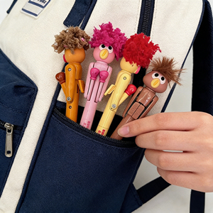 Bolígrafo de acción de boxeo Crazy Hair, divertido bolígrafo de punzonado, venta al por mayor, regalo adorable para niños y amantes de la papelería - Product Image 2