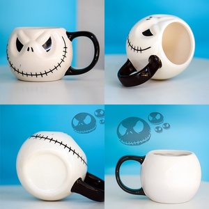 Tazze in Porcellana all'Ingrosso, Santa <span class=keywords><strong>Jack</strong></span> <span class=keywords><strong>Skellington</strong></span> Nightmare Before Christmas, Tazze da Caffè 3D in Ceramica, Personalizzabili con Colore e Logo - Product Image 5