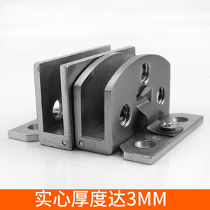 Stainless Steel Glass Door Hinge 4 Mm Surface Mount Minimalist Design For Display Case Wine Cabinet <b>Swing</b> Door Frameless Glass - Product Image 2