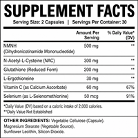 Capsules Liposomales NMNH OEM L-Ergothionéine NAC Glutathion Vitamine C Sélénium Antioxydant Soutien Beauté 60 Capsules 2 Capsules