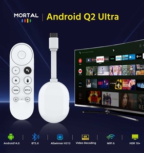 Nouvelle clé TV Android 14.0 2025 pour Google <span class=keywords><strong>Voice</strong></span> 2 Go 16 Go Mortal Q2 Ultra Wi-Fi 5 GHz Vente chaude Afrique Hollande Allemagne Royaume-Uni 4K pour OEM - Product Image 1