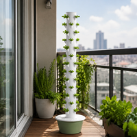 Tour de culture hydroponique à 13 étages avec pompe à eau et tiges de support métalliques pour la culture de légumes en intérieur