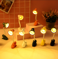 Mini lampe de table portable avec pince Flexible réglable lecture livre lumière LED veilleuse