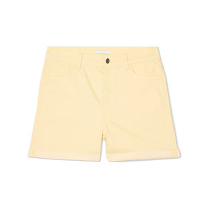 Short en jean pour femme orné de strass, taille élastique, coupe flatteuse, finition délavée, coupe skinny, idéal pour les soirées glamour par temps chaud - Product Image 1