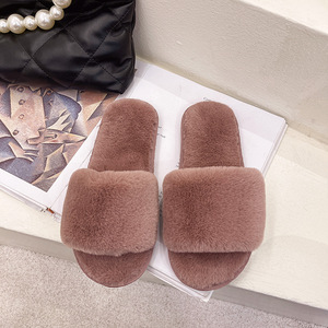 Sandales à lanières en cuir pour enfants, pantoufles d'hôtel, pantoufles décontractées pour enfants, pantoufles blanches d'hiver, <span class=keywords><strong>fourrure</strong></span> synthétique moelleuse - Product Image 6