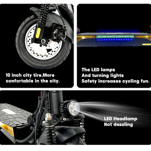 สกู๊ตเตอร์ไฟฟ้า EMANBA 48v 800 วัตต์ พับได้ 2 ล้อ 13Ah 45 ความเร็ว พร้อมโช้คอัพ 4 จุด สำหรับ EU UK L12 ขับขี่ออฟโรด - Product Image 3