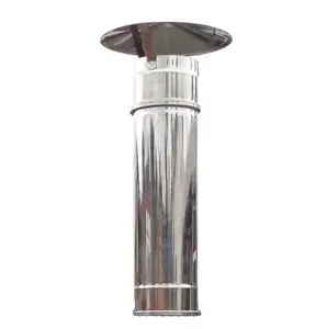 Stainless steel chimney pipe with rain cap for pizza oven