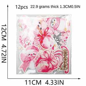 Patchs de Noël en feutre thermocollants écologiques brodés, motifs pingouin rose, bonhomme de neige, bonbons, pour chapeaux, vêtements et écharpes - Vente en gros - Product Image 4