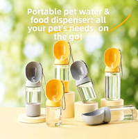 Gourde de voyage pour animaux de compagnie en PP, personnalisable avec logo, 350 ml, 550 ml, bouteille d'eau portable pour chien, anti-fuite