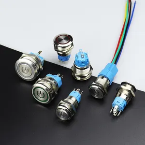 8mm 12mm 16mm 19mm 22mm Momentary Waterproof push button switch electric on off switch 12mm Power Metal Push Button Switches