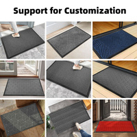 Tapis de porte en polyester tissé à la machine, antidérapant, lavable, pour intérieur, directement de l'usine