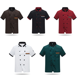 Vente en gros de vêtements de chef d'hôtel et de restaurant personnalisés vêtements de travail pour la pâtisserie vêtements de chef à manches longues usine de manches courtes - Product Image 6
