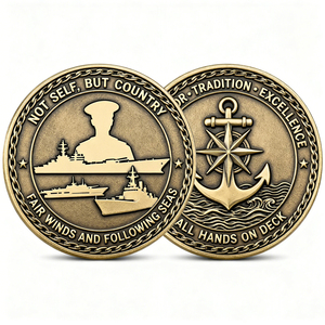 Pièces de collection personnalisées en alliage de zinc plaqué or et argent, design moderne antique, logo estampé, pièces 3D sur mesure - Product Image 1