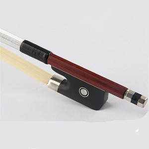 <span class=keywords><strong>Archet</strong></span> de <span class=keywords><strong>violoncelle</strong></span> professionnel <span class=keywords><strong>4</strong></span>/<span class=keywords><strong>4</strong></span> <span class=keywords><strong>3</strong></span>/<span class=keywords><strong>4</strong></span> 1/2 1/<span class=keywords><strong>4</strong></span> 1/8 1/10, fait main en bois de Brésil, avec crin de cheval véritable et grenouille en ébène - Product Image 2