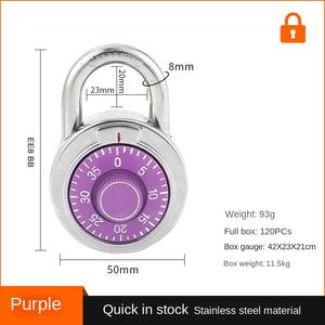 卸売50mm家庭用盗難防止ラウンド亜鉛合金ターンテーブルパスワードロック耐久性のある新しい在庫 - Product Image 4