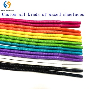 Il produttore del laccio della scarpa produce il colore internazionale all'ingrosso numero 3.5mm di cotone rotondo della cera dei <span class=keywords><strong>lacci</strong></span> del cordone Dezapatos - Product Image 3
