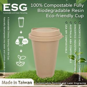 Vaso de Café de Fibra de Té de 16 oz Totalmente Biodegradable |   Vaso para Bebidas Compostable y Ecológico - Product Image 2